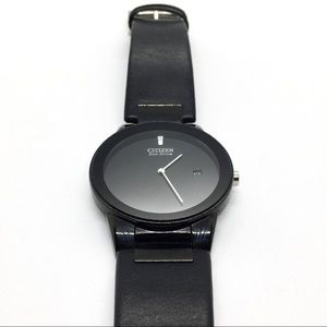 Citizen Eco Drive Watch Black Leather